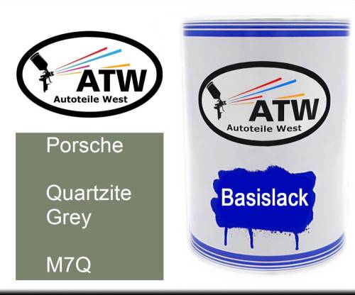 Porsche, Quartzite Grey, M7Q: 500ml Lackdose, von ATW Autoteile West.